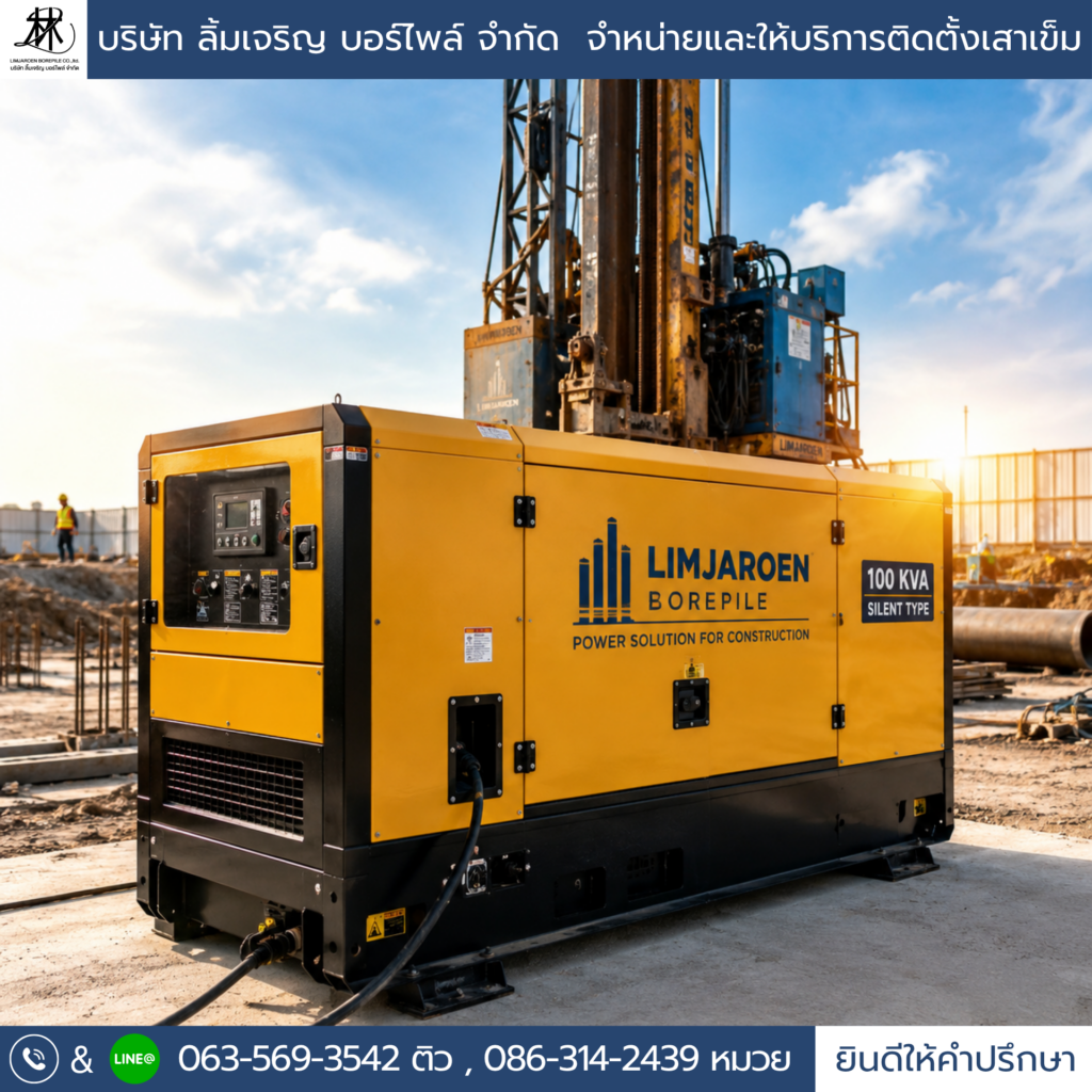 บริการให้เช่าเครื่องปั่นไฟสำหรับงานก่อสร้าง