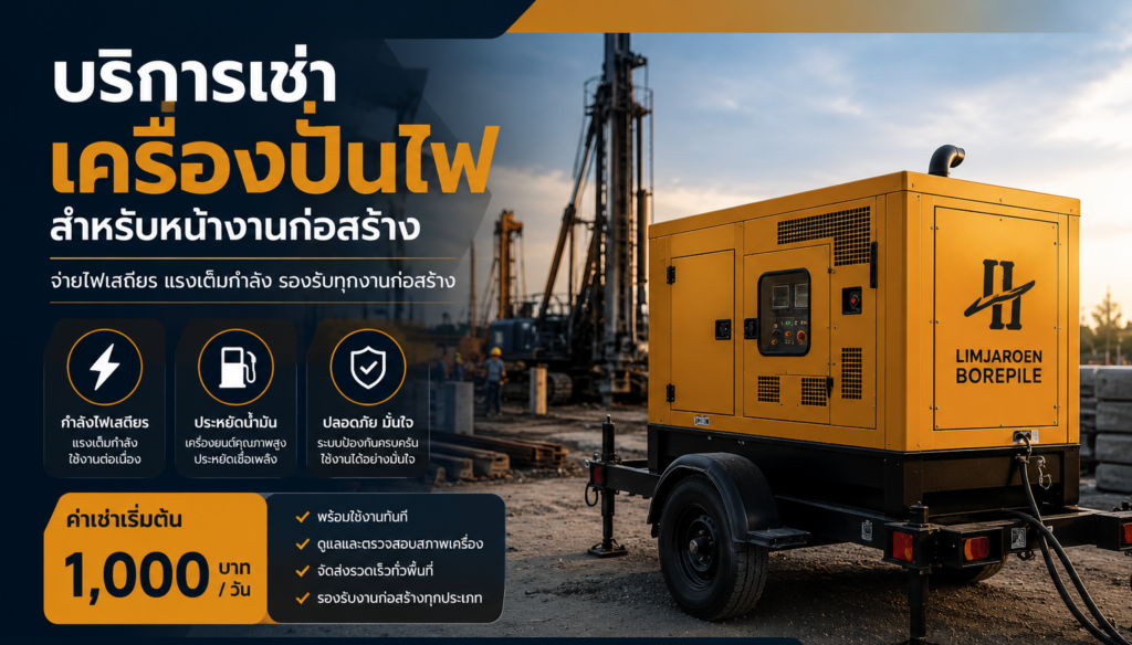 เช่าเครื่องปั่นไฟ